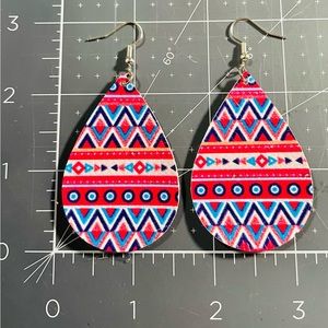 Faux leather earrings